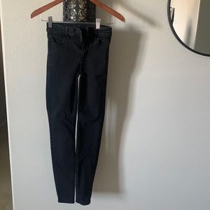 AE High Rise Black Faded Jean